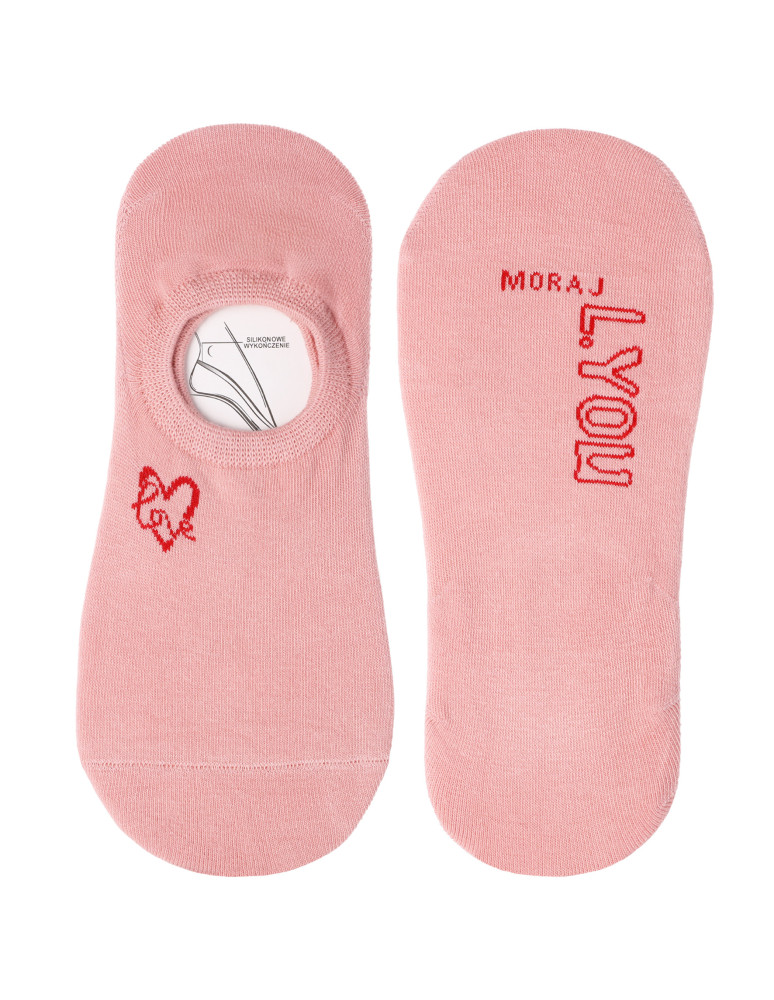 Niskie stopki - Damskie skarpetki stopki z LOVE i silikonową piętą 3-pak WIELOKOLOROWY - produkt moraj.pl 2