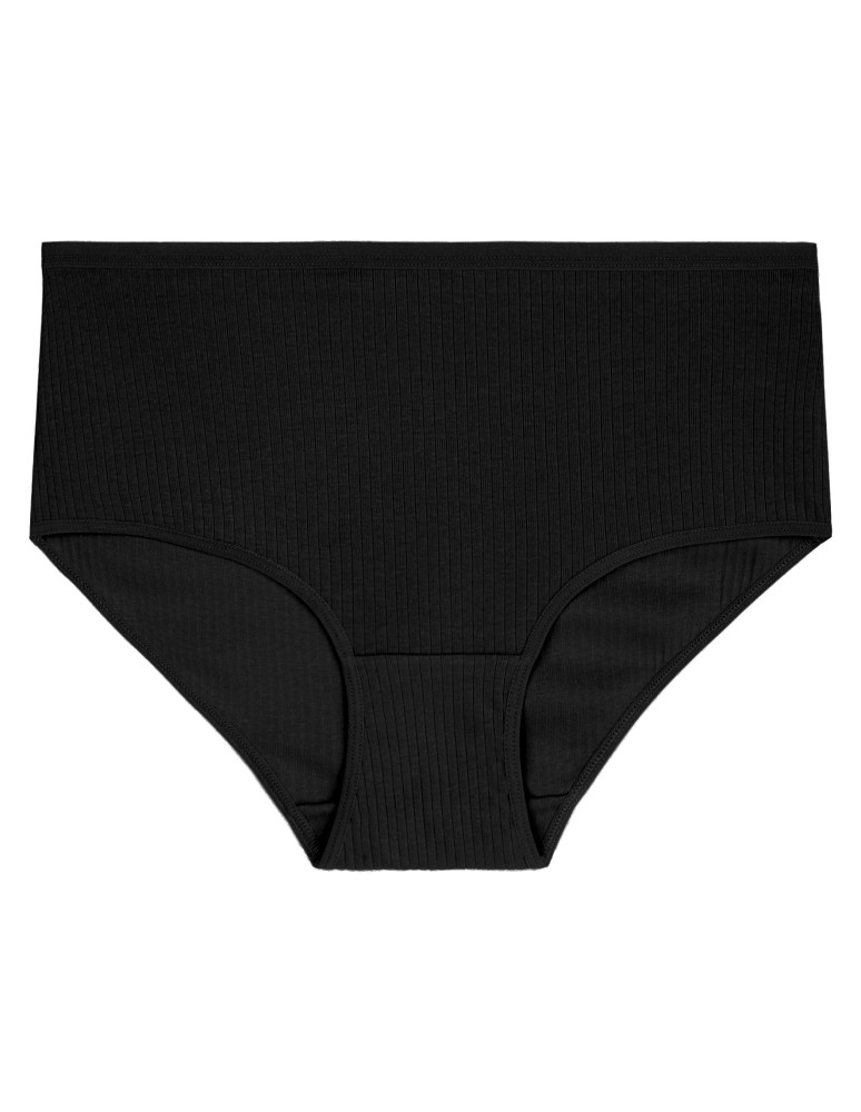 Figi - Damskie majtki bawełniane z wysokim stanem Plus Size 4-pak WIELOKOLOROWY - produkt moraj.pl 6