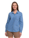 Koszula jeansowa damska w stylu denim NIEBIESKI