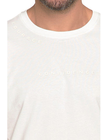 Koszulki, topy, koszule - Bawełniany T-shirt męski oversize BIAŁY - produkt 2