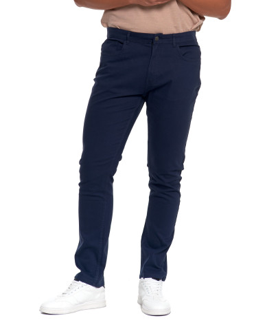 Spodnie - Męskie spodnie chino GRANATOWY - produkt 1