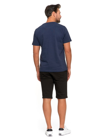 Koszulki, topy, koszule - T-shirt męski bawełniany z marynistycznym motywem GRANATOWY - produkt 3