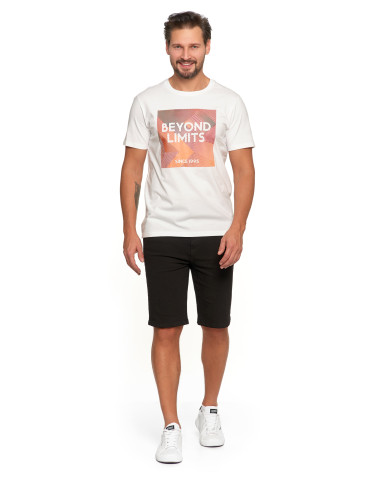 Koszulki, topy, koszule - Koszulka męska T-shirt bawełniany z nadrukiem BIAŁY - produkt 4