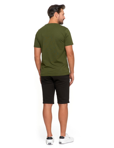 Koszulki, topy, koszule - Koszulka męska T-shirt bawełniany z nadrukiem KHAKI - produkt 3