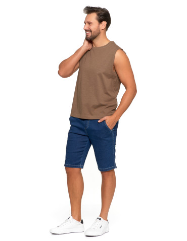 Koszulki, topy, koszule - Męska koszulka tank top BRĄZOWY - produkt 2