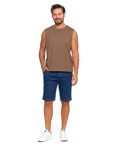 Koszulki, topy, koszule - Męska koszulka tank top BRĄZOWY - produkt 4