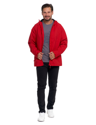 Odzież wierzchnia - Kurtka przejściowa unisex przeciwdeszczowa CZERWONY - produkt 5