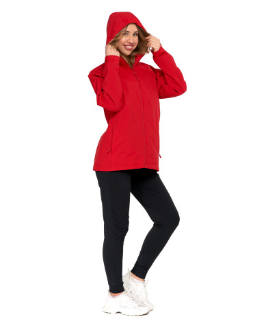 Odzież wierzchnia - Kurtka przejściowa unisex przeciwdeszczowa CZERWONY - produkt 2