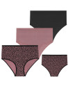 Majtki damskie figi maxi bikini z bawełny Plus Size 3-pak WIELOKOLOROWY