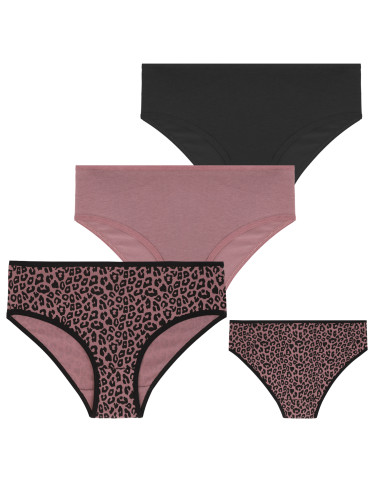 Figi - Damskie majtki figi bikini z bawełny 3-pak WIELOKOLOROWY - produkt 1
