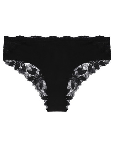 Figi - Majtki bawełniane damskie figi bikini koronkowy tył 6-pak WIELOKOLOROWY - produkt 2