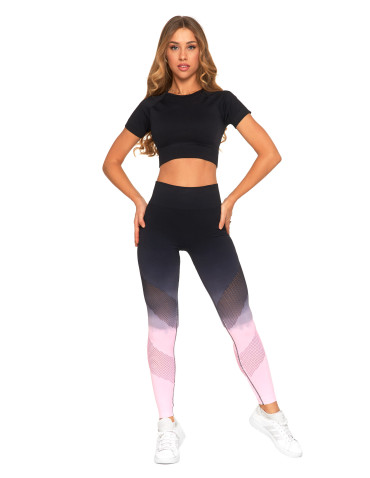 Legginsy - Legginsy damskie push-up z wysokim stanem sportowe GRAFIT - produkt 2