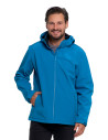 Kurtka męska softshell wodoodporna z odpinanym kapturem NIEBIESKI
