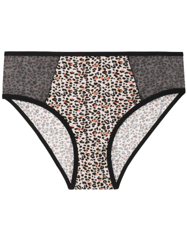 Figi - Majtki damskie figi bikini z siateczką 3-pak WIELOKOLOROWY - produkt 2