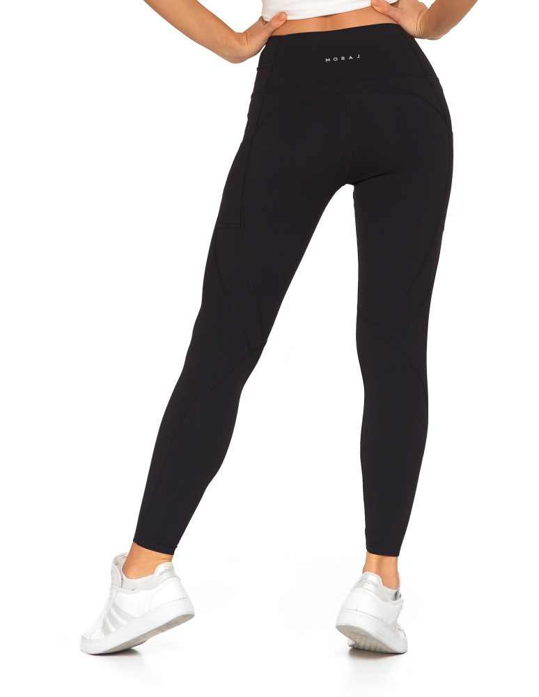 Legginsy - Legginsy damskie z wysokim stanem funkcyjne CZARNY - produkt moraj.pl 7