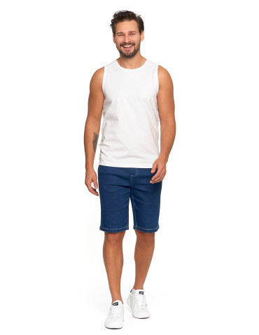 Koszulki, topy, koszule - Tank top męski bawełniany koszulka bez rękawów BIAŁY - produkt 4
