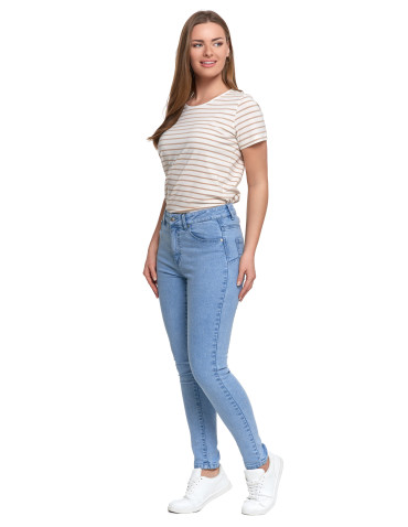 Spodnie - Damskie spodnie skinny jeansowe rurki NIEBIESKI - produkt 2