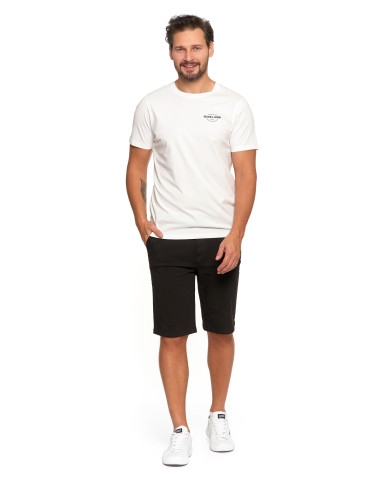 Koszulki, topy, koszule - T-shirt męski bawełniany z nadrukiem BIAŁY - produkt 4