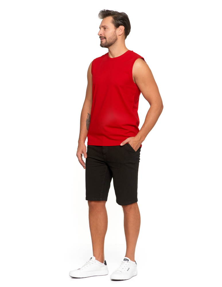 Koszulki, topy, koszule - Koszulka męska tank top bez rękawów CZERWONY - produkt moraj.pl 2