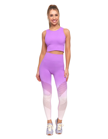 Legginsy - Legginsy damskie push-up z wysokim stanem sportowe RÓŻOWY - produkt 1