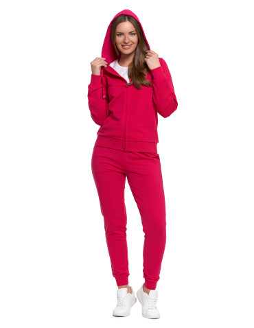 Bluzy - Bluza damska dresowa z kapturem i zamkiem RÓŻOWY - produkt 5