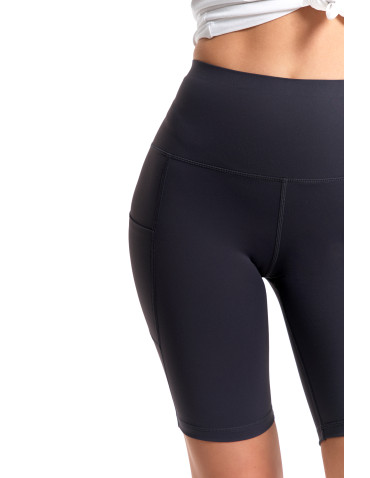 Legginsy - Legginsy kolarki damskie sportowe z kieszeniami GRAFIT - produkt 5