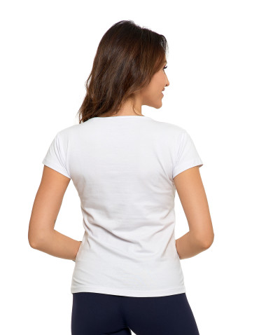 Koszulki i topy - Koszulka damska T-shirt z dekoltem w serek 3-pak WIELOKOLOROWY - produkt 9