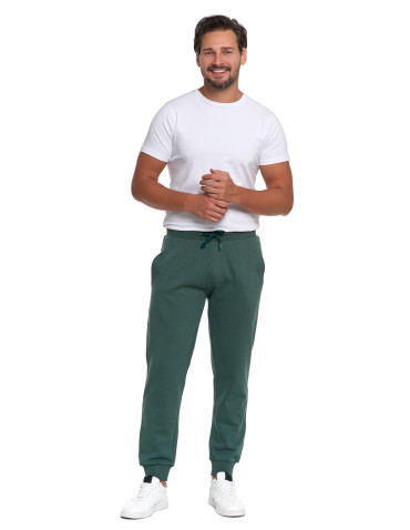 Spodnie - Spodnie dresowe męskie z kieszeniami ZIELONY - produkt 2