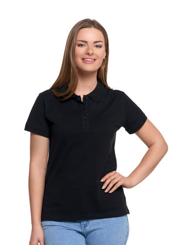 Polo - Koszulka polo damska z kołnierzykiem CZARNY - produkt 1
