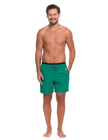 Szorty kąpielowe - Kąpielówki męskie szorty plażowe z kieszeniami ZIELONY - produkt 5