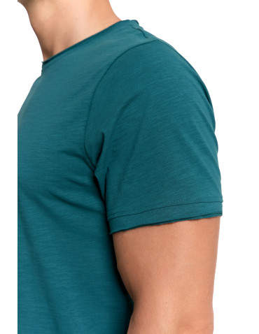 Koszulki, topy, koszule - T-shirt męski z bawełny klasyczny ZIELONY - produkt 4