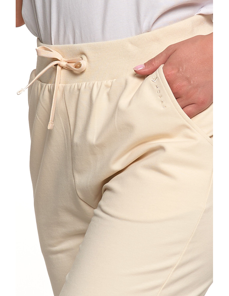 Spodnie - Spodnie damskie dresowe basic KREMOWY - produkt moraj.pl 6