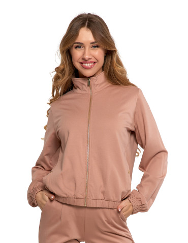 Bluzy - Bluza damska dresowa bez kaptura BEŻOWY - produkt 13
