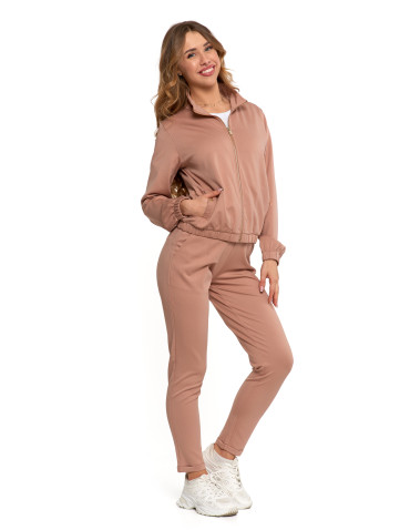 Bluzy - Bluza damska dresowa bez kaptura BEŻOWY - produkt 17