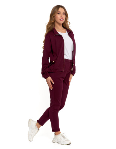 Nowości - Bluza damska dresowa bez kaptura BORDOWY - produkt 12