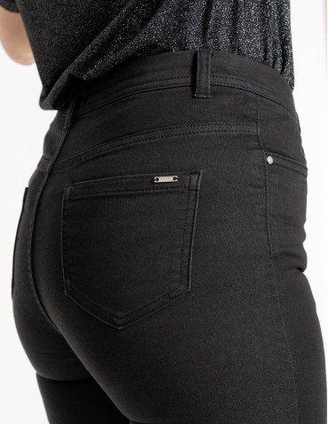 Nowości - Spodnie damskie skinny elastyczne CZARNY - produkt 4