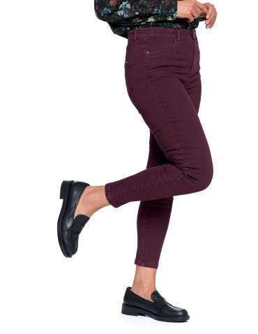 Nowości - Spodnie damskie skinny elastyczne FIOLETOWY - produkt 9