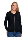 Sweter damski rozpinany bomberka CZARNY