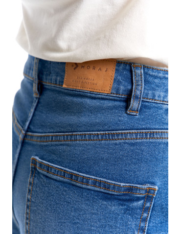 Spodnie - Damskie spodnie jeansowe mom fit JASNY NIEBIESKI - produkt 7