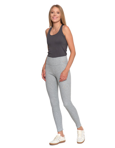 Legginsy - Prążkowane legginsy damskie z wysokim stanem ocieplane MOKKA - produkt 25