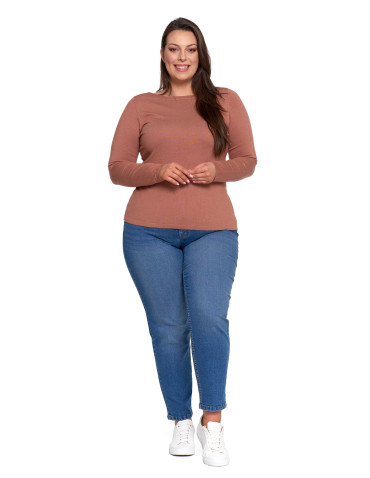 Swetry - Sweter damski z wiskozy cienki o dopasowanym kroju MOKKA - produkt 5