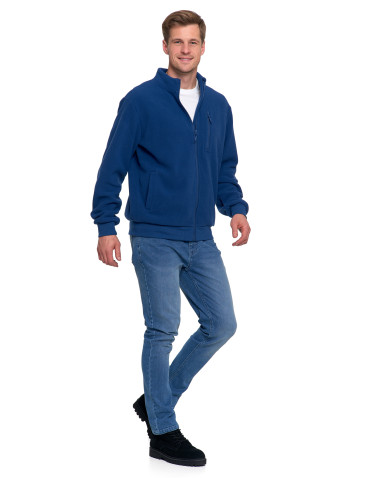 Odzież wierzchnia - Polar męski zapinany na zamek ze stójką i kieszeniami JEANS - produkt 2