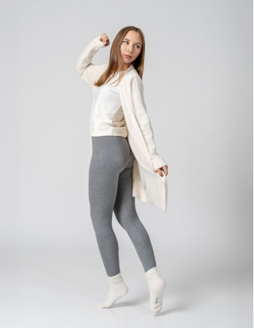 Legginsy - Klasyczne bawełniane legginsy damskie WIELOKOLOROWY - produkt 5