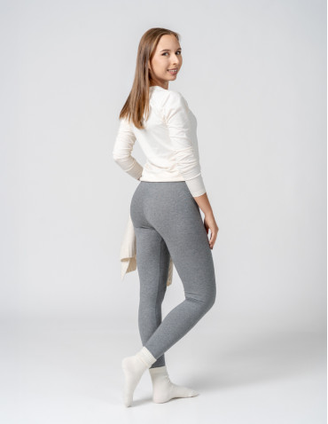 Legginsy - Klasyczne bawełniane legginsy damskie WIELOKOLOROWY - produkt 4
