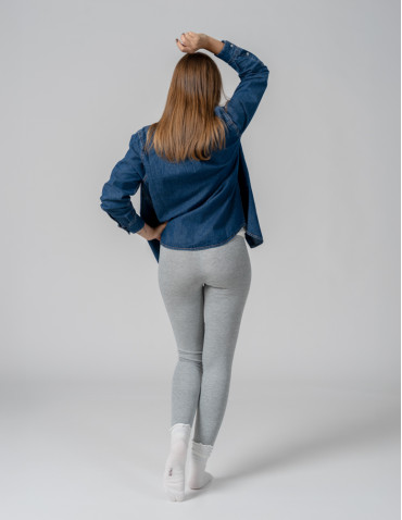 Legginsy - Klasyczne bawełniane legginsy damskie WIELOKOLOROWY - produkt 9