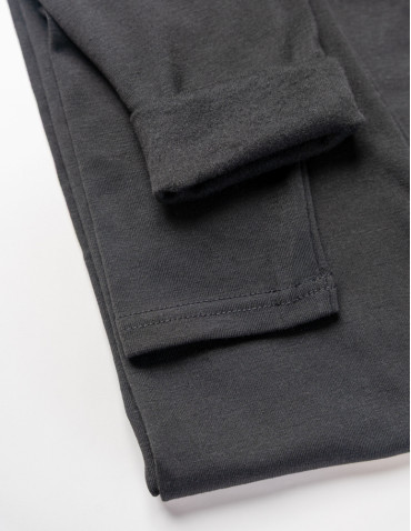 Legginsy - Klasyczne czarne legginsy ocieplane damskie CZARNY - produkt 11