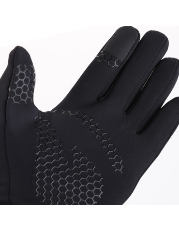 Rękawiczki - Rękawiczki damskie sportowe z ociepleniem i funkcją dotykową CZARNY - produkt 3
