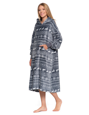 Piżamy - Kocobluza unisex luźna SZARY - produkt 6