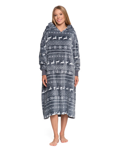 Piżamy - Kocobluza unisex luźna SZARY - produkt 4