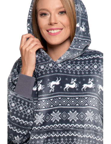 Piżamy - Kocobluza unisex luźna SZARY - produkt 2